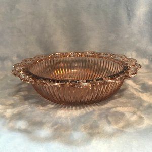 Anchor Hocking Old Colony Open Lace Pink Depression Glass 9.5" Serving Bowl